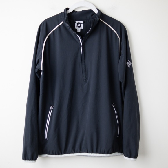 FootJoy Jackets & Blazers - Footjoy Half Zip Woven Golf Wind Jacket Womens Small Black Rain Performace 33772